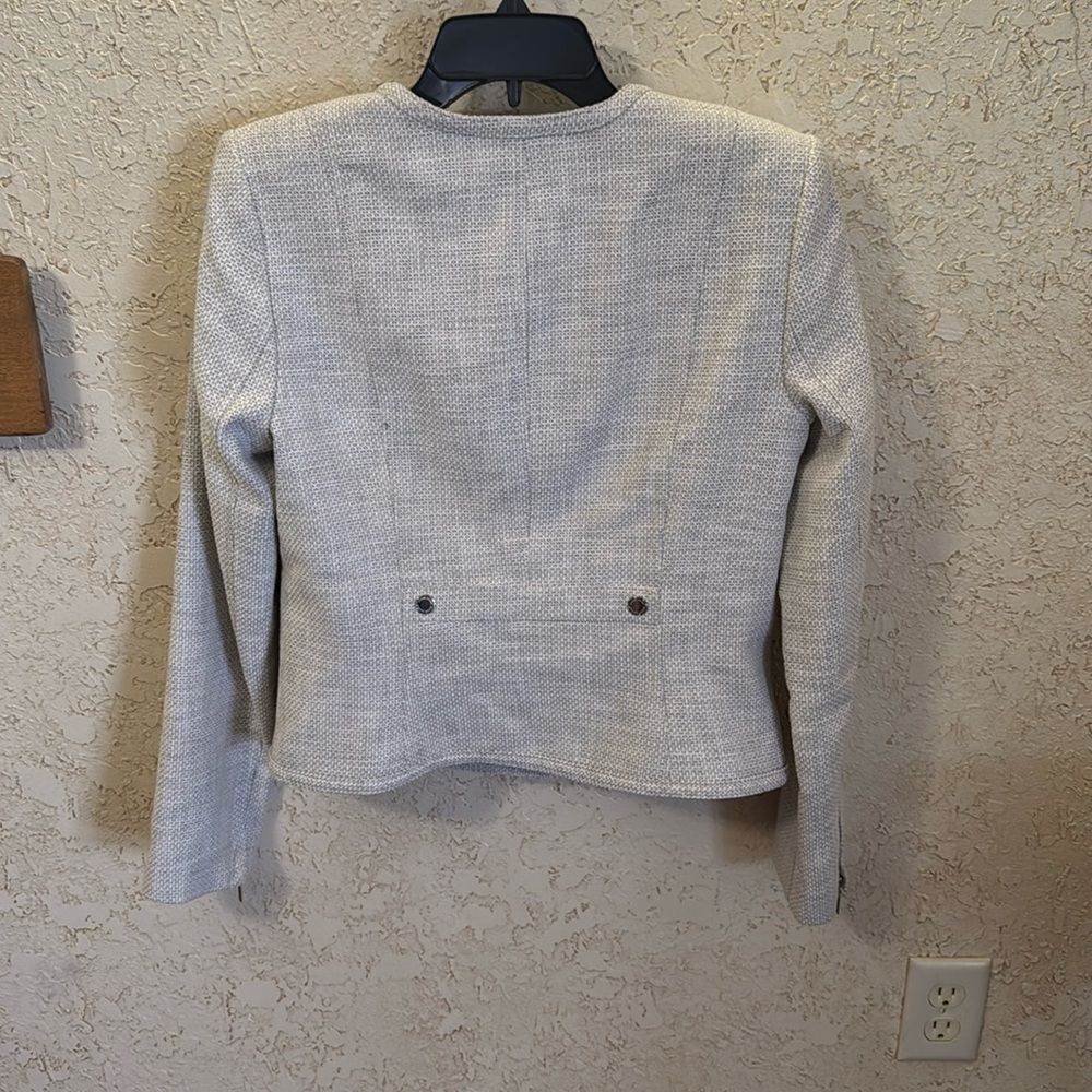 White House Black Market Snap Front Textured Jacket - Picture 7 of 16